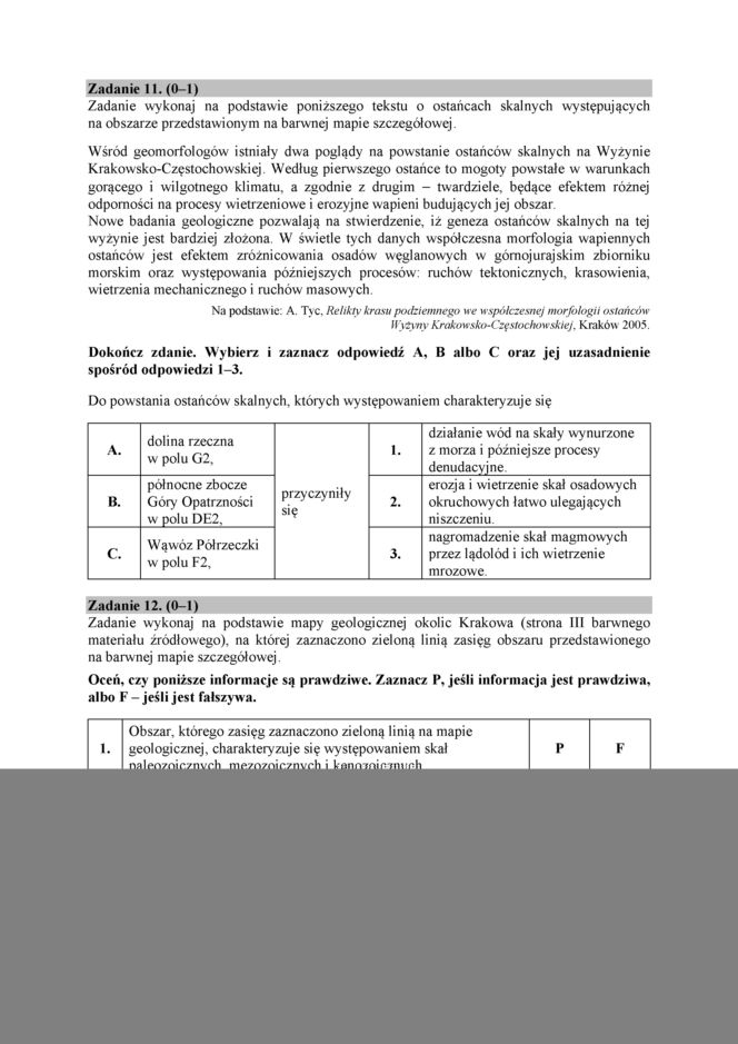 Matura 2018 - Geografia poziom rozszerzony. Arkusze egzaminacyjne