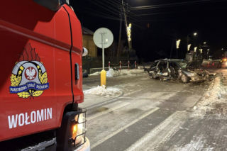 Pijany kierowca rozbił auto pod Wołominem! Pięcioro rannych w szpitalu