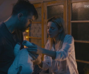 Na dobre i na złe odc. 803. Emilka (Sara Lesiczka), Dominika (Paulina Gałązka), Marcin (Filip Bobek)