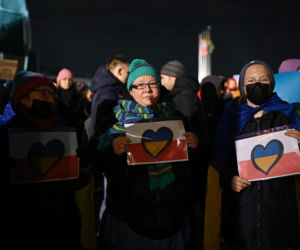Solidarni z Ukrainą. Wielki wiec w Gdańsku
