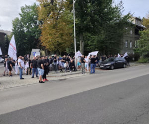 Protest górników i hutników