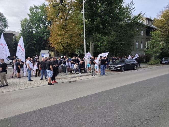 Protest górników i hutników