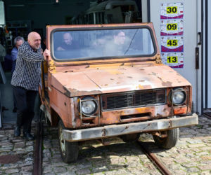 Prototyp terenowego Poloneza w Muzeum Techniki i Komunikacji w Szczecinie