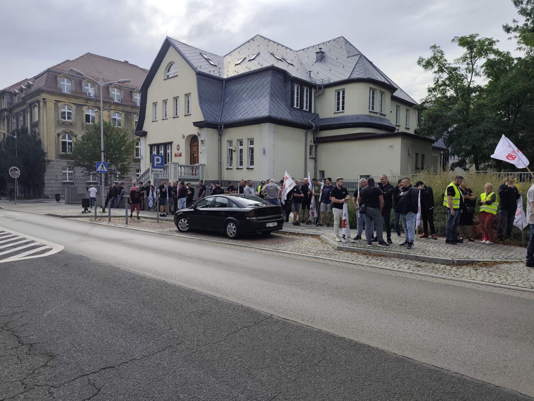Protest górników i hutników