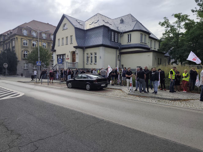 Protest górników i hutników