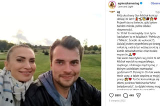 Agnieszka Maciąg z synem