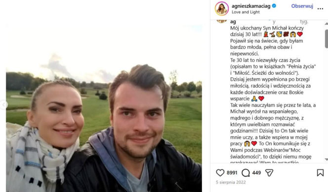 Agnieszka Maciąg z synem