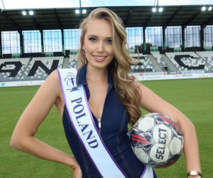 Miss Polski Oliwia Mikulska na stadionie i nie tylko