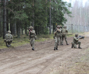 Brytyjscy żołnierze, ćwiczenia na poligonie