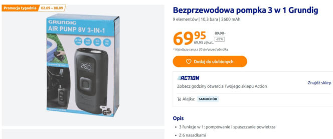 prompka Grundig w Action