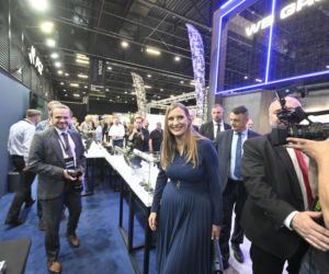 Magdalena Sobkowiak-Czarnecka podczas Warszawskich Targów Obronnych w Expo XXI
