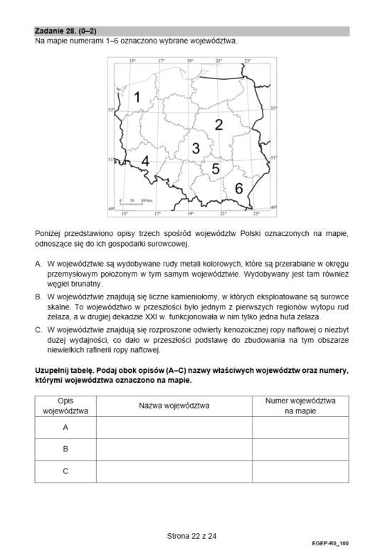 Matura geografia rozszerzona 2021 - arkusz CKE