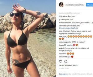 Ewelina Lisowska pozuje na skałach