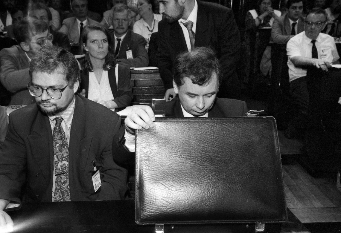 Adam Glapiński. Warszawa, 06.1992. 2. Kongres Porozumienia Centrum