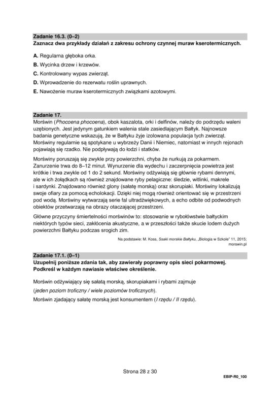Matura biologia arkusz formuła 2015