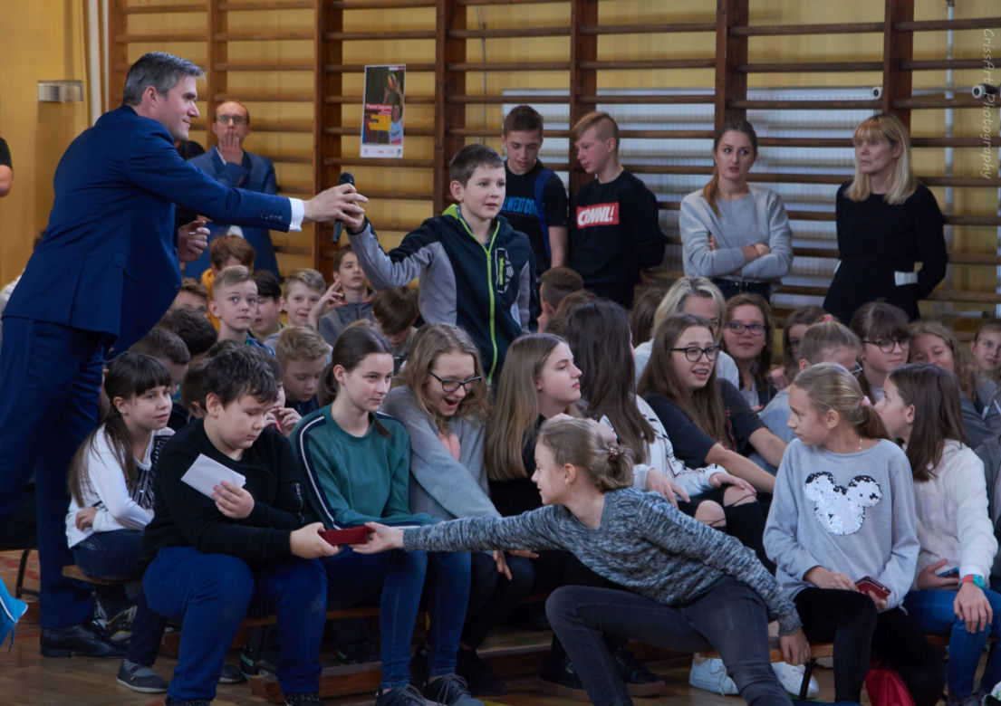 Paweł Zagumny w Lublinie. Uczniowie SP 27 trenowali z mistrzem świata