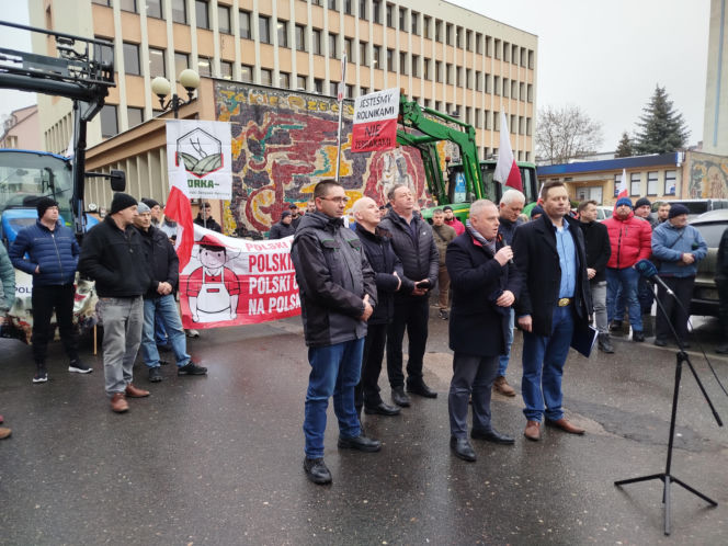 Rolnicy z regionu Siedleckiego protestowali w Siedlcach
