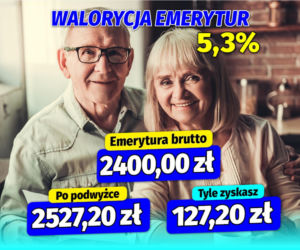 Waloryzacja emerytur 5,3%