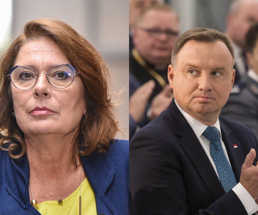 Małgorzata Kidawa-Błońska i Andrzej Duda