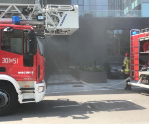 Białystok. Pożar w biurowcu przy ul. Świętojańskiej. Ewakuacja pracowników