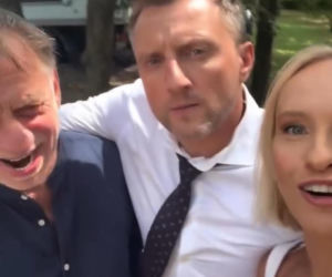 M jak miłość nowy sezon na planie. Dorota (Iwona Rejzner), Bartek (Arkadiusz Smoleński), Robert Żak (Krzysztof Tyniec)
