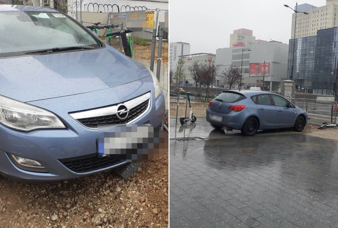 Auto bez kierowcy jechało prosto na przystanek w Łodzi! Świadkowie zdarzenia próbowali je zepchnąć [ZDJĘCIA].