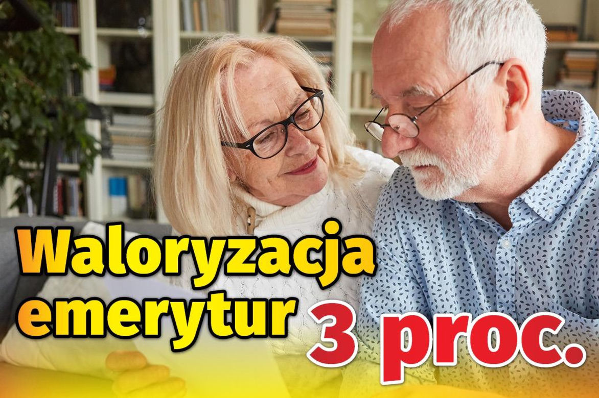 Waloryzacja emerytur 3 proc.