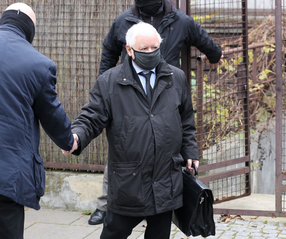 Jarosław Kaczyński. Tak prezes wyszedł do pracy