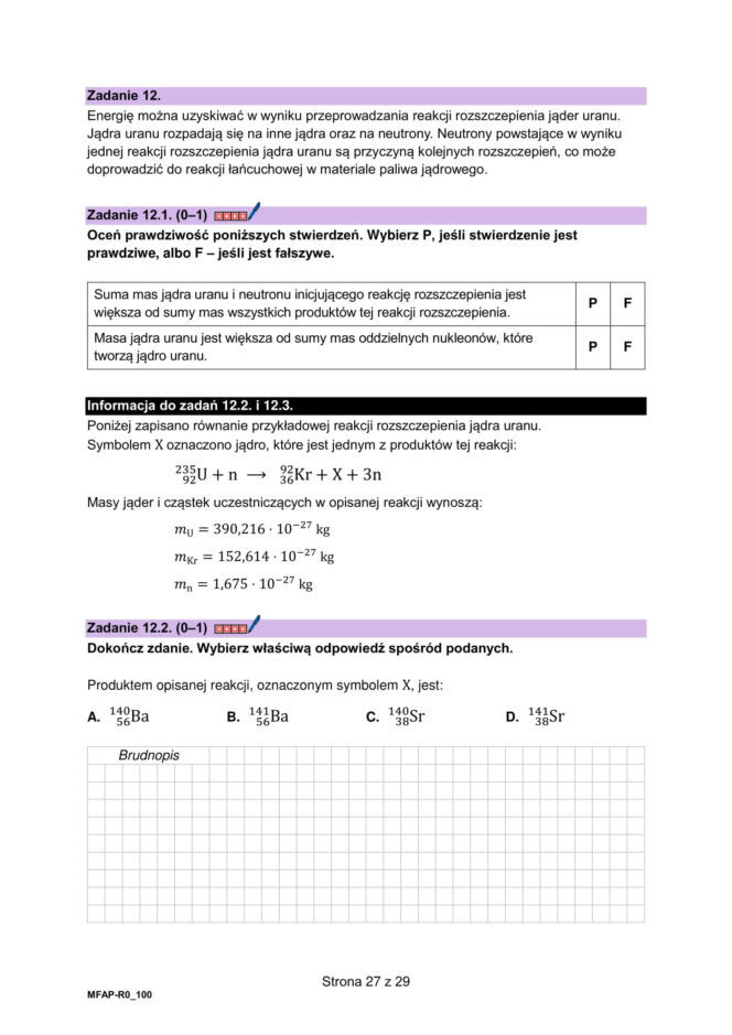 Matura próbna CKE 2026 - fizyka