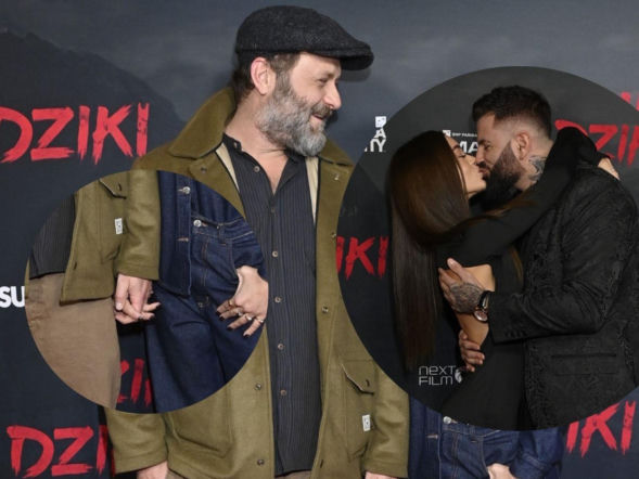 Leszek Lichota z nową partnerką na ściance! Trzymali się za ręce i wymieniali spojrzenia. Na premierze filmu Dziki pojawiło się kilka zakochanych par