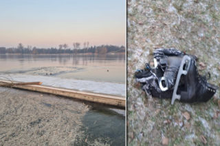 Lód załamał się pod łyżwiarzem! Sekundy od tragedii na Jeziorze Mikorzyńskim