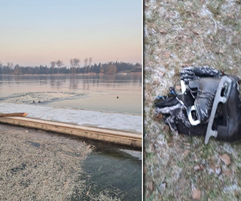 Lód załamał się pod łyżwiarzem! Sekundy od tragedii na Jeziorze Mikorzyńskim