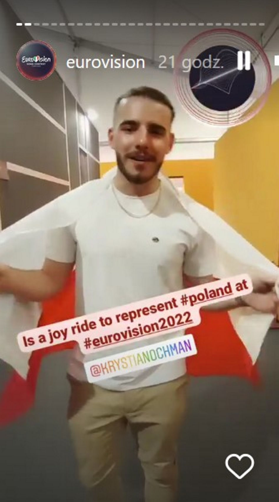 Eurowizja 2022 - Polska. Pierwsza próba Krystiana Ochmana