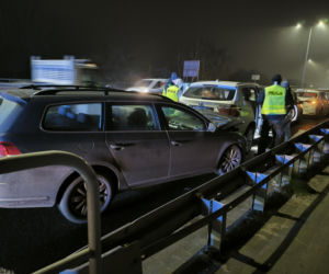 Stłuczka na wiadukcie