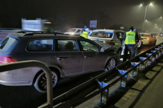 Stłuczka na wiadukcie