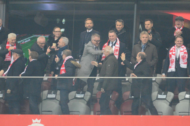 Karol Nawrocki i Przemysław Czarnek na mecze Polska - Albania