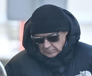 Marek Kondrat z żoną Antoniną Turnau i córką Heleną w Warszawie