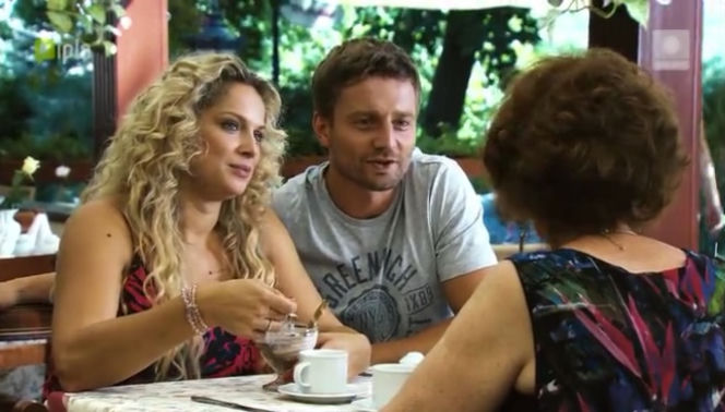 Przyjaciółki 4 sezon odc. 41. Michał (Marcin Rogacewicz), Patrycja (Joanna Liszowska)