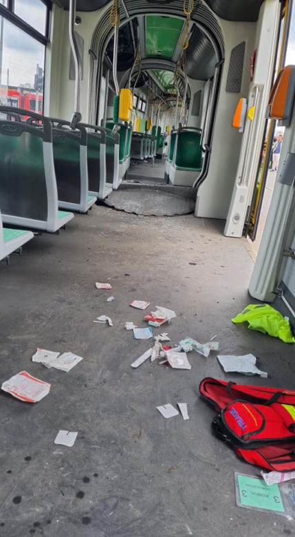 Zderzenie dwóch tramwajów w Poznaniu