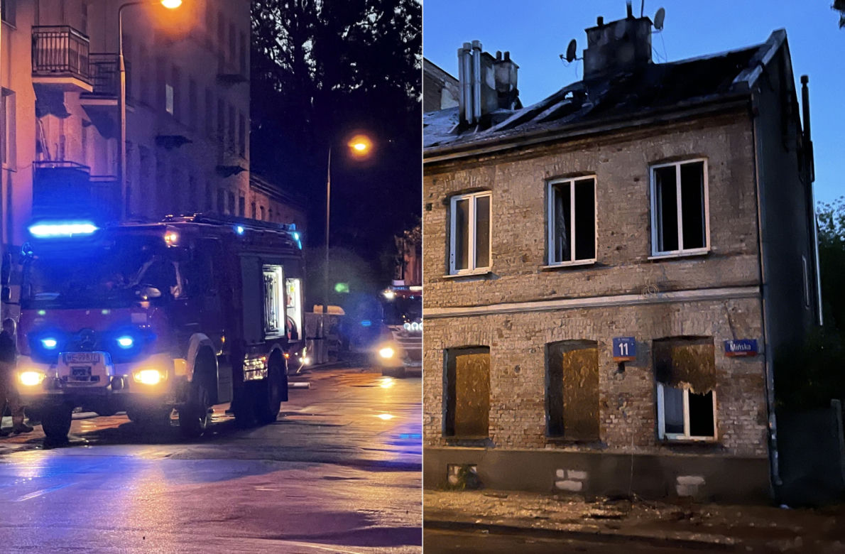 Pożar na Mińskiej. Kamienica płonęła jak pochodnia
