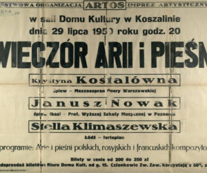 Koszalin. Stare plakaty zapowiadające imprezy