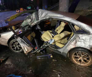 Katowice: Potworny wypadek na DK79! Samochód roztrzaskał się o filar 