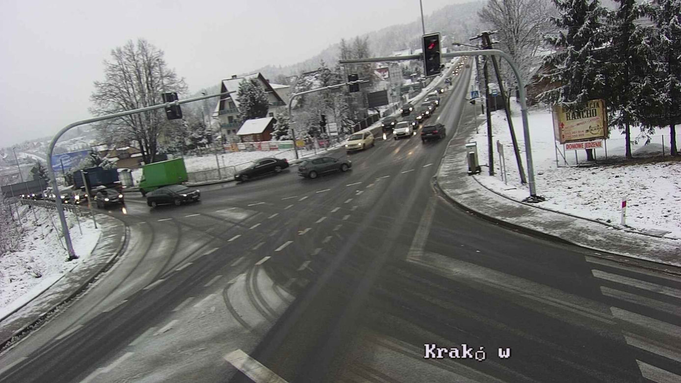 Gigantyczne korki i trudne warunki na zakopiance