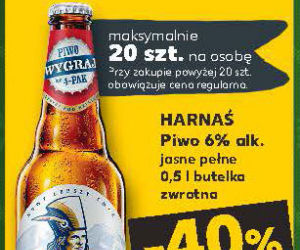 Piwo Harnaś 1,29 zł/0,5 l
