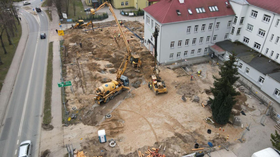 Budowa nowego skrzydła szpitala w Ostródzie