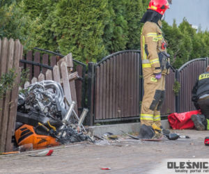 Motocyklista zderzył się z ciągnikiem rolniczym