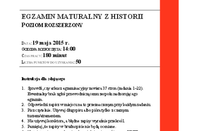 Matura rozszerzona z historii 2015 ARKUSZE s.2