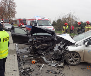 Wypadek na granicy województwa świętokrzyskiego i mazowieckiego