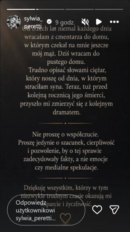 Sylwia Peretti nie wytrzymała. Opublikowała emocjonalne oświadczenie