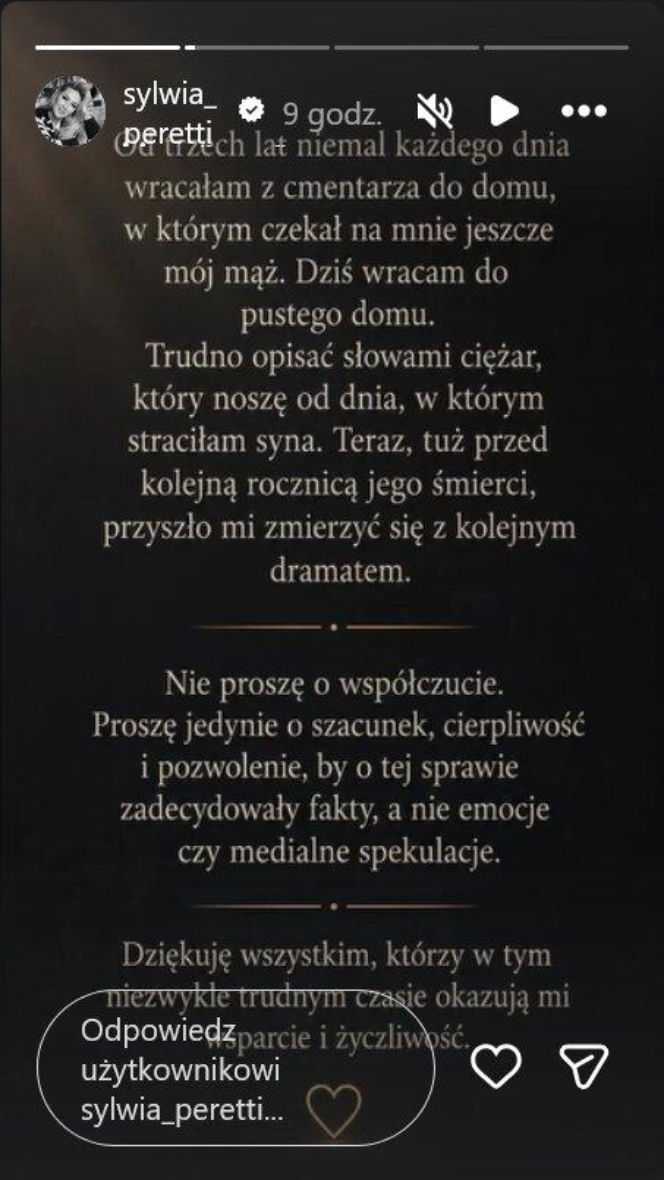 Sylwia Peretti nie wytrzymała. Opublikowała emocjonalne oświadczenie